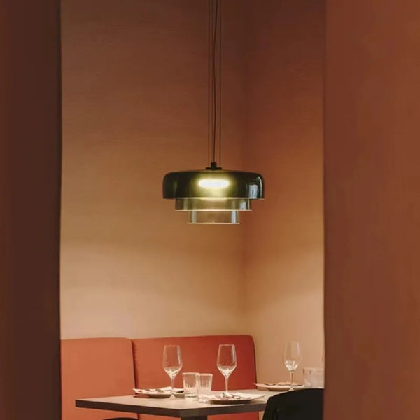 Modern Bowl Shaped Dining Room Glass Pendant Lights