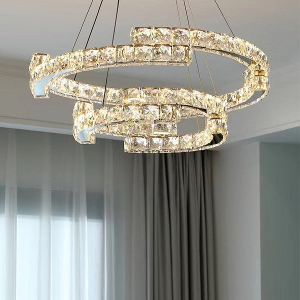 Double Irregularity Ring  LED Chandelier