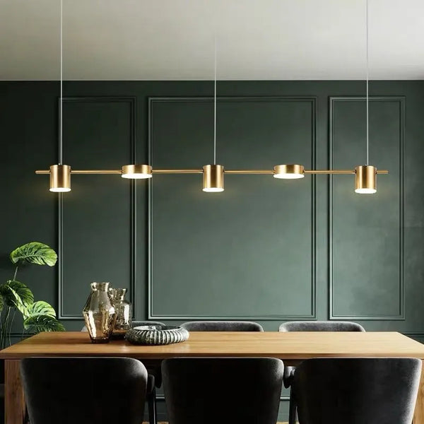 Minimalist LED Linear Dining Room 3 Light Pendant