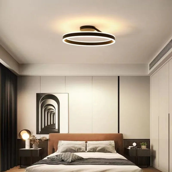 Contemporary Minimalism Circle Flush Bedroom Ceiling Lights