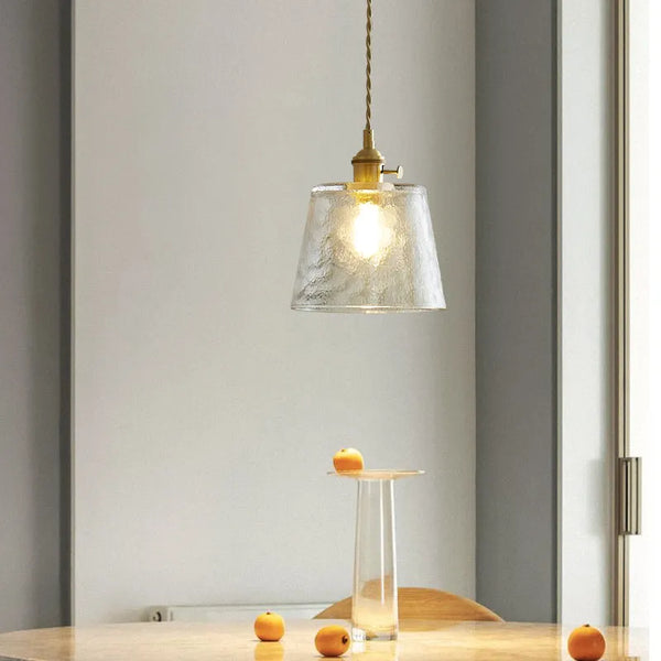 Nordic Brass Kitchen Island Glass Pendant Light