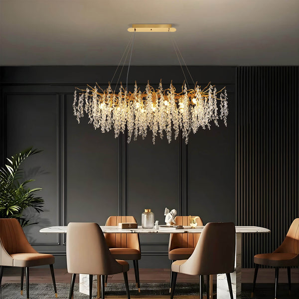 Elegant Luxury French Creative Branch Design with Tassel Crystals Chandelier