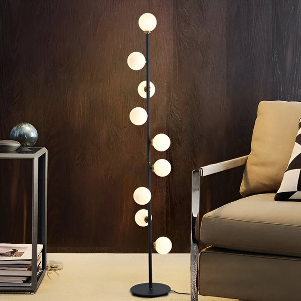 White Glass Tree Floor Lamp